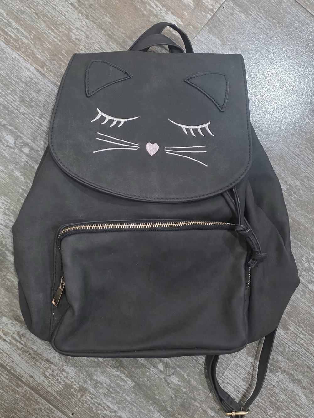 Black Cat Face Backpack - Women Bags
